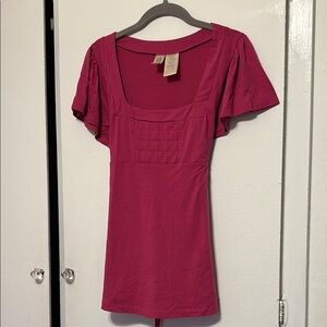 Women's Pink Square Neck Top